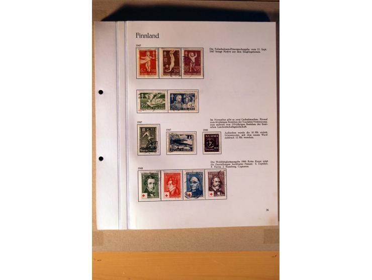 1851/1978, vorwiegend gestempelte Sammlung in "Sprechenden Behrens-Alben", dabei Dänemark Mi.-Nr. 3-6 gestempelt, 10 gestempe