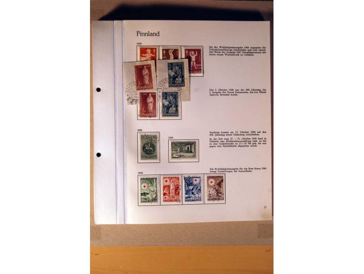 1851/1978, vorwiegend gestempelte Sammlung in "Sprechenden Behrens-Alben", dabei Dänemark Mi.-Nr. 3-6 gestempelt, 10 gestempe