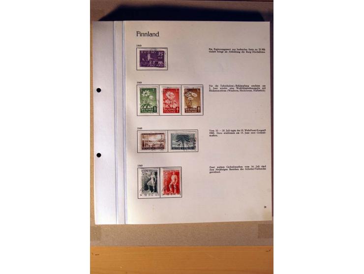 1851/1978, vorwiegend gestempelte Sammlung in "Sprechenden Behrens-Alben", dabei Dänemark Mi.-Nr. 3-6 gestempelt, 10 gestempe
