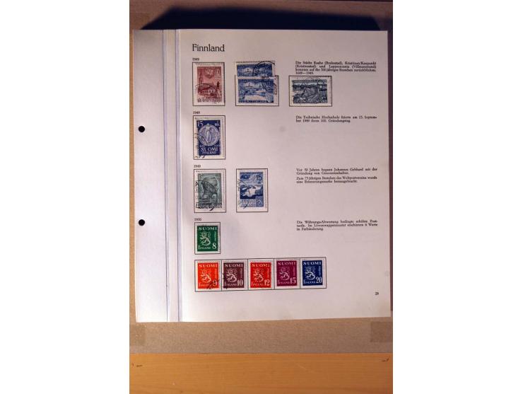 1851/1978, vorwiegend gestempelte Sammlung in "Sprechenden Behrens-Alben", dabei Dänemark Mi.-Nr. 3-6 gestempelt, 10 gestempe