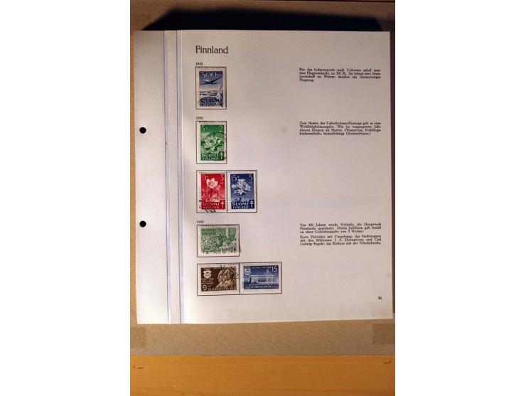 1851/1978, vorwiegend gestempelte Sammlung in "Sprechenden Behrens-Alben", dabei Dänemark Mi.-Nr. 3-6 gestempelt, 10 gestempe