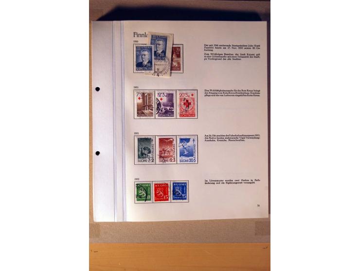 1851/1978, vorwiegend gestempelte Sammlung in "Sprechenden Behrens-Alben", dabei Dänemark Mi.-Nr. 3-6 gestempelt, 10 gestempe