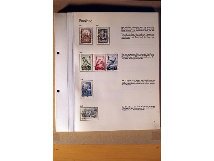 1851/1978, vorwiegend gestempelte Sammlung in "Sprechenden Behrens-Alben", dabei Dänemark Mi.-Nr. 3-6 gestempelt, 10 gestempe