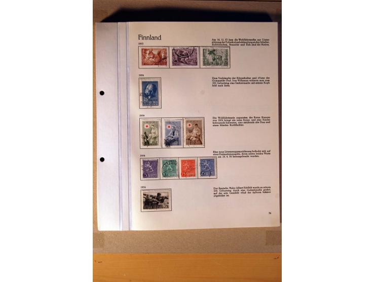 1851/1978, vorwiegend gestempelte Sammlung in "Sprechenden Behrens-Alben", dabei Dänemark Mi.-Nr. 3-6 gestempelt, 10 gestempe