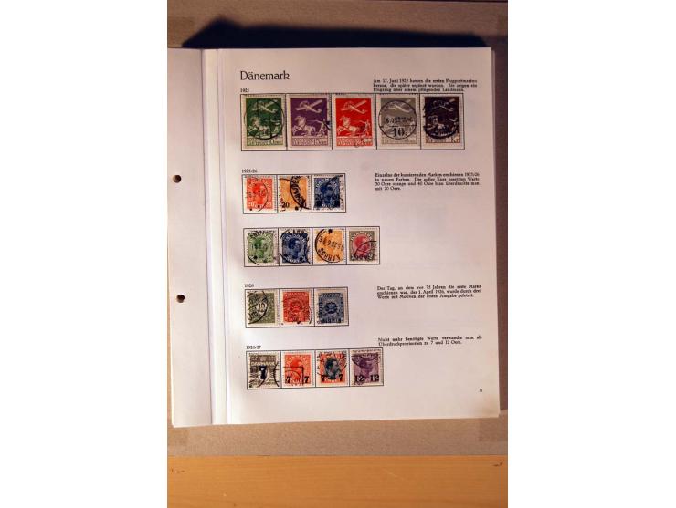 1851/1978, vorwiegend gestempelte Sammlung in "Sprechenden Behrens-Alben", dabei Dänemark Mi.-Nr. 3-6 gestempelt, 10 gestempe