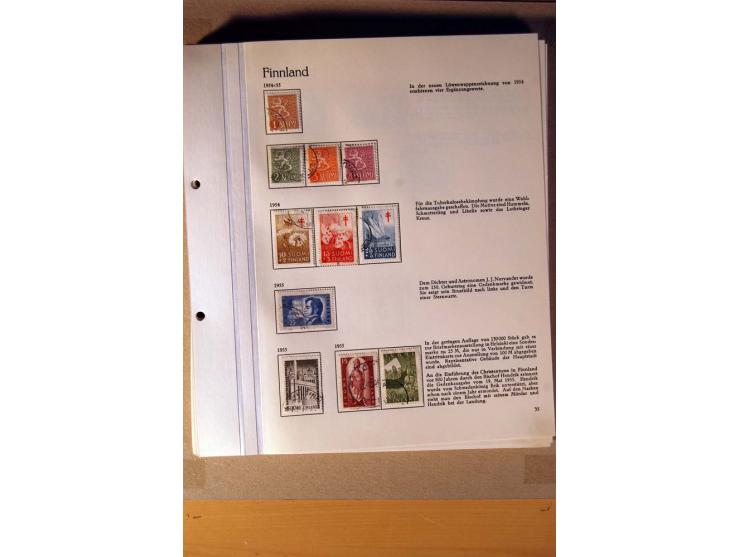 1851/1978, vorwiegend gestempelte Sammlung in "Sprechenden Behrens-Alben", dabei Dänemark Mi.-Nr. 3-6 gestempelt, 10 gestempe