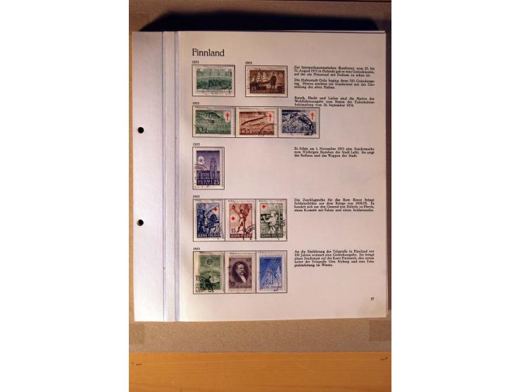 1851/1978, vorwiegend gestempelte Sammlung in "Sprechenden Behrens-Alben", dabei Dänemark Mi.-Nr. 3-6 gestempelt, 10 gestempe
