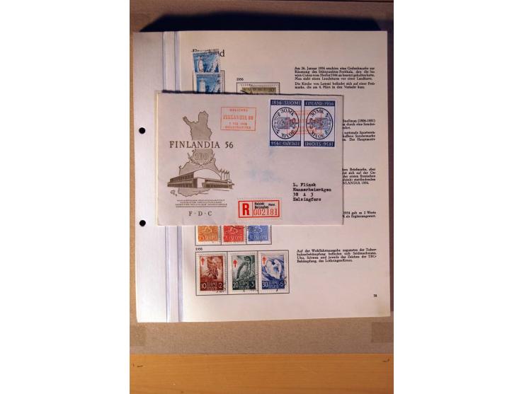 1851/1978, vorwiegend gestempelte Sammlung in "Sprechenden Behrens-Alben", dabei Dänemark Mi.-Nr. 3-6 gestempelt, 10 gestempe