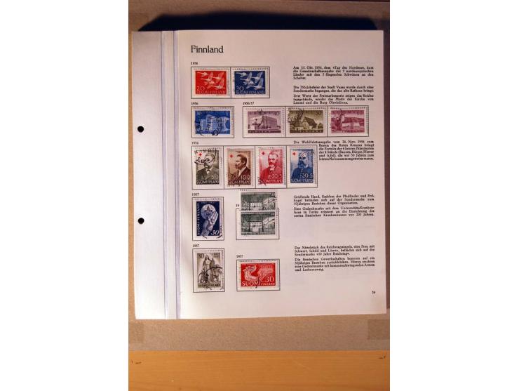 1851/1978, vorwiegend gestempelte Sammlung in "Sprechenden Behrens-Alben", dabei Dänemark Mi.-Nr. 3-6 gestempelt, 10 gestempe