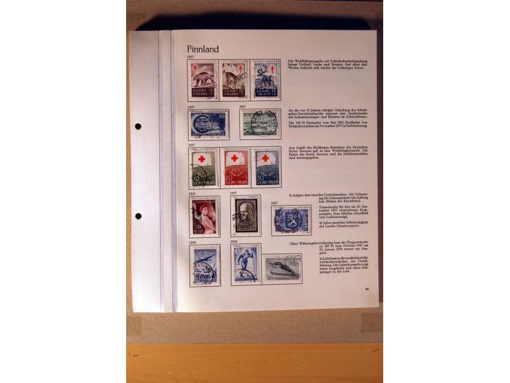 1851/1978, vorwiegend gestempelte Sammlung in "Sprechenden Behrens-Alben", dabei Dänemark Mi.-Nr. 3-6 gestempelt, 10 gestempe
