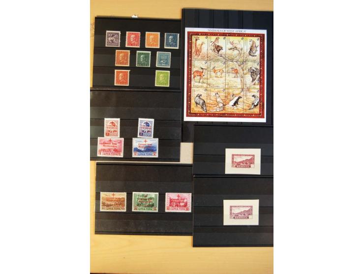 1800/1998 (ca.), postfrischer, ungebrauchter und ungestempelter Posten mit einigen briefen und Karten, dabnei gute Ausgaben, 
