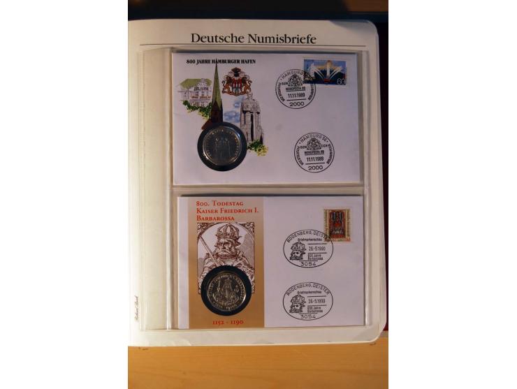 1966/2009, umfangreicher Sammlungsposten mit Schwerpunkt bei den Bund-Sondermünzen 5 DM und 10 DM inkl. Numisbriefen, dazu no