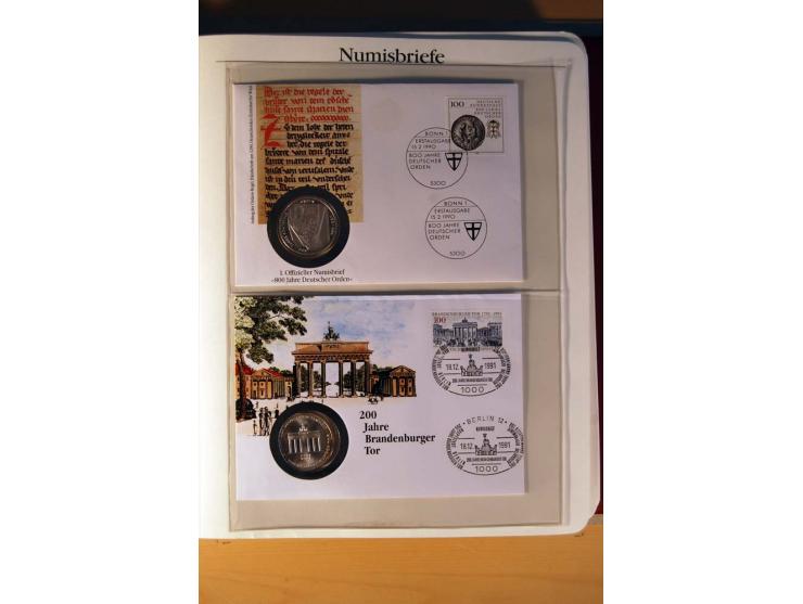 1966/2009, umfangreicher Sammlungsposten mit Schwerpunkt bei den Bund-Sondermünzen 5 DM und 10 DM inkl. Numisbriefen, dazu no