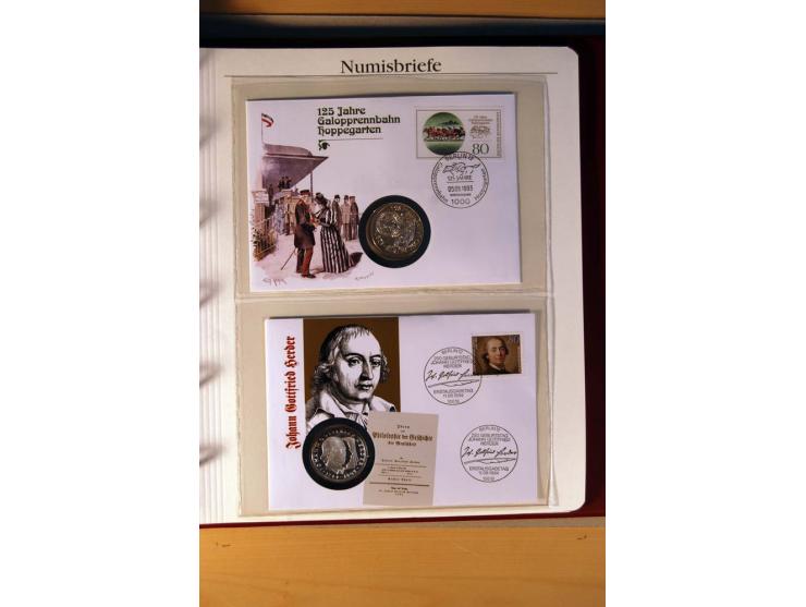 1966/2009, umfangreicher Sammlungsposten mit Schwerpunkt bei den Bund-Sondermünzen 5 DM und 10 DM inkl. Numisbriefen, dazu no