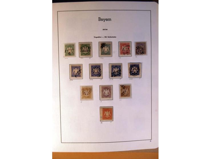 Baden bis Württemberg, ungebrauchte und gestempelte, sehr reichhaltige Sammlung mit u.a. Bayern Nr. 1, Bergedorf Nr. 1a, 3, 4