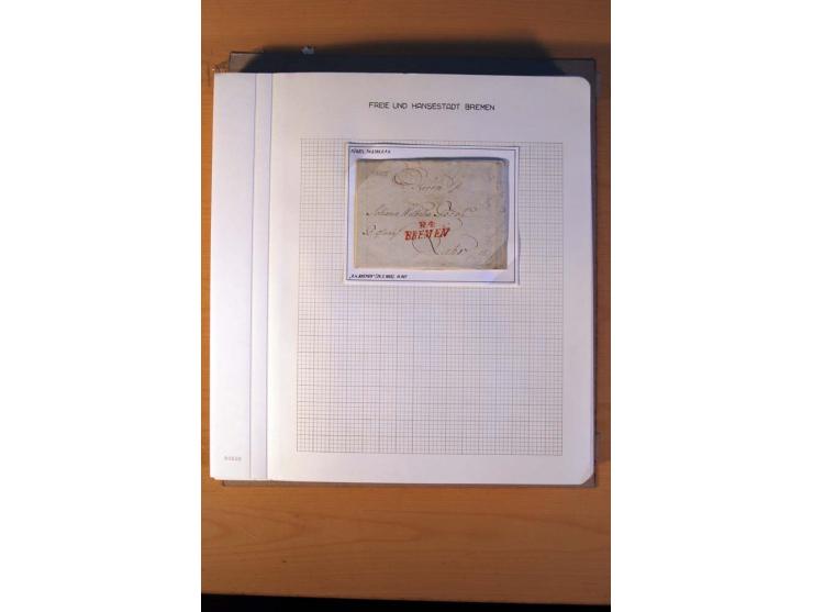 1785/1867, schöne alte Sammlung, beginnend mit diversen Vorphila- und unfrankierten Briefen, dabei bar bezahlter Brief nach M