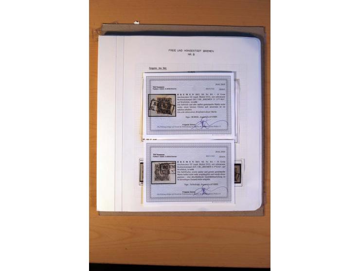 1785/1867, schöne alte Sammlung, beginnend mit diversen Vorphila- und unfrankierten Briefen, dabei bar bezahlter Brief nach M