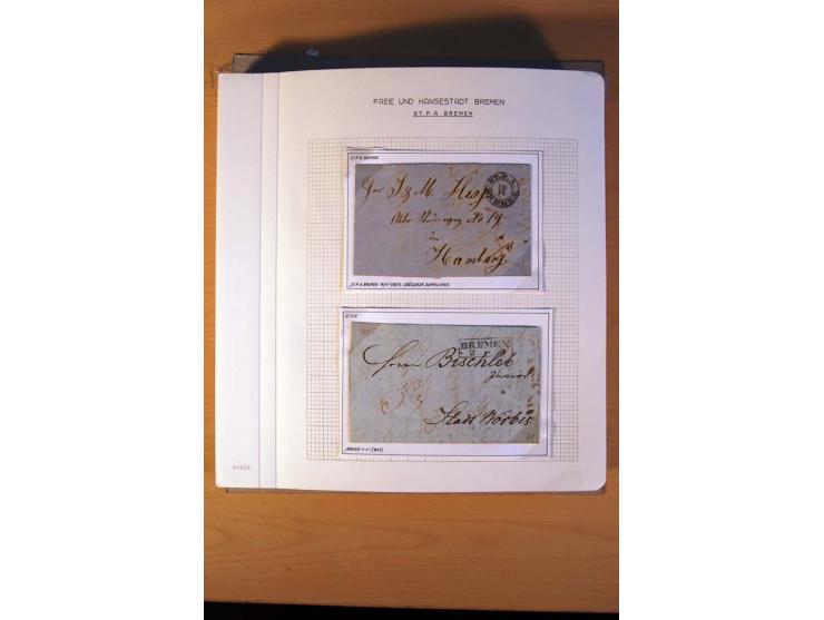 1785/1867, schöne alte Sammlung, beginnend mit diversen Vorphila- und unfrankierten Briefen, dabei bar bezahlter Brief nach M