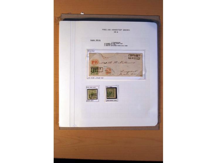 1785/1867, schöne alte Sammlung, beginnend mit diversen Vorphila- und unfrankierten Briefen, dabei bar bezahlter Brief nach M