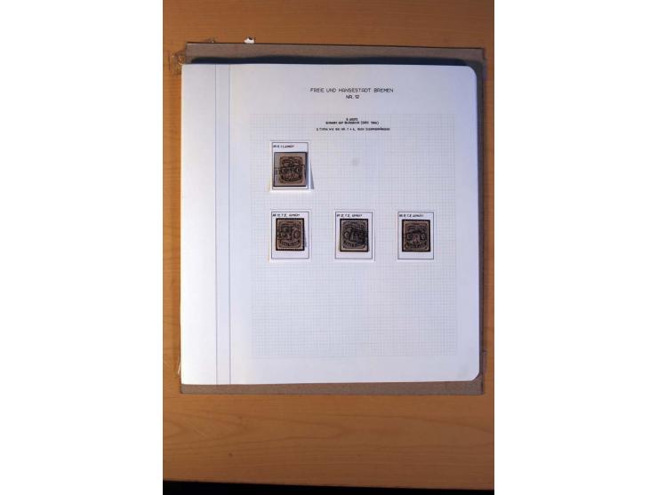 1785/1867, schöne alte Sammlung, beginnend mit diversen Vorphila- und unfrankierten Briefen, dabei bar bezahlter Brief nach M