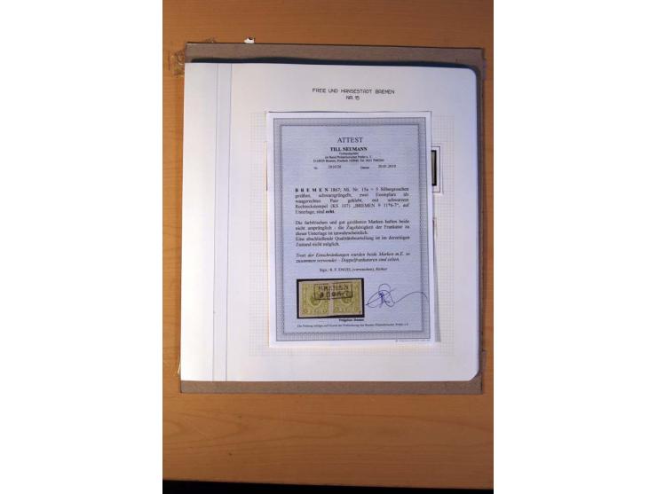 1785/1867, schöne alte Sammlung, beginnend mit diversen Vorphila- und unfrankierten Briefen, dabei bar bezahlter Brief nach M