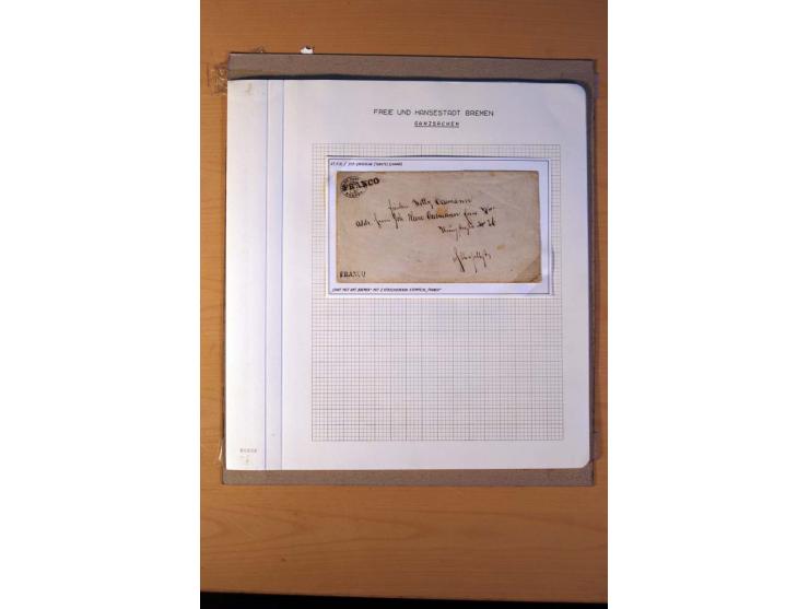 1785/1867, schöne alte Sammlung, beginnend mit diversen Vorphila- und unfrankierten Briefen, dabei bar bezahlter Brief nach M