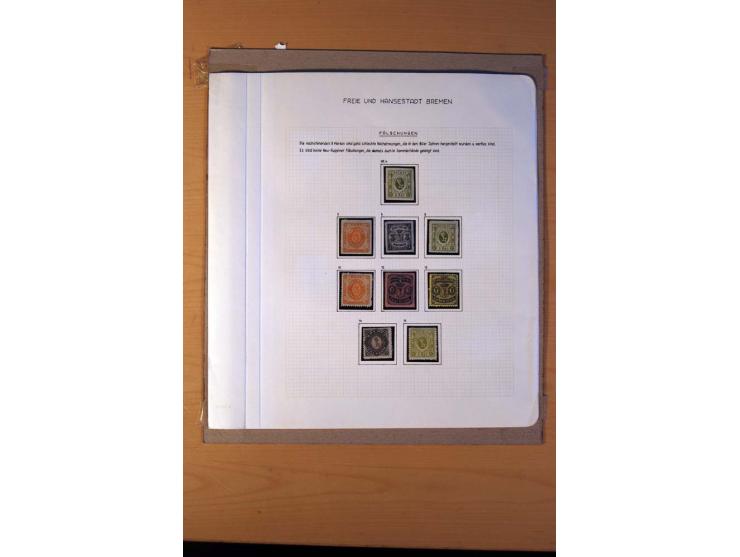 1785/1867, schöne alte Sammlung, beginnend mit diversen Vorphila- und unfrankierten Briefen, dabei bar bezahlter Brief nach M