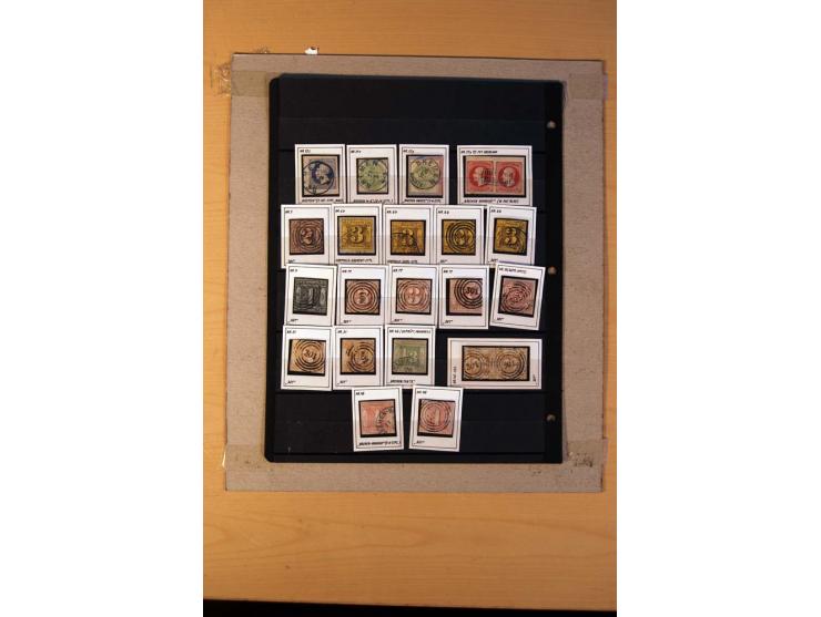1785/1867, schöne alte Sammlung, beginnend mit diversen Vorphila- und unfrankierten Briefen, dabei bar bezahlter Brief nach M