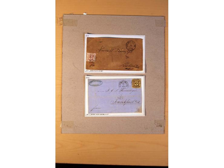 1785/1867, schöne alte Sammlung, beginnend mit diversen Vorphila- und unfrankierten Briefen, dabei bar bezahlter Brief nach M
