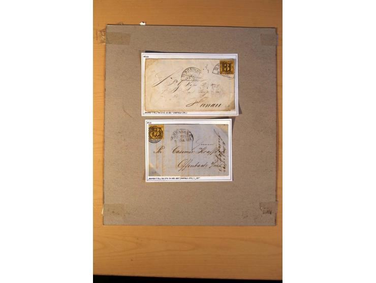 1785/1867, schöne alte Sammlung, beginnend mit diversen Vorphila- und unfrankierten Briefen, dabei bar bezahlter Brief nach M