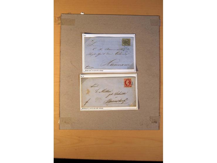 1785/1867, schöne alte Sammlung, beginnend mit diversen Vorphila- und unfrankierten Briefen, dabei bar bezahlter Brief nach M