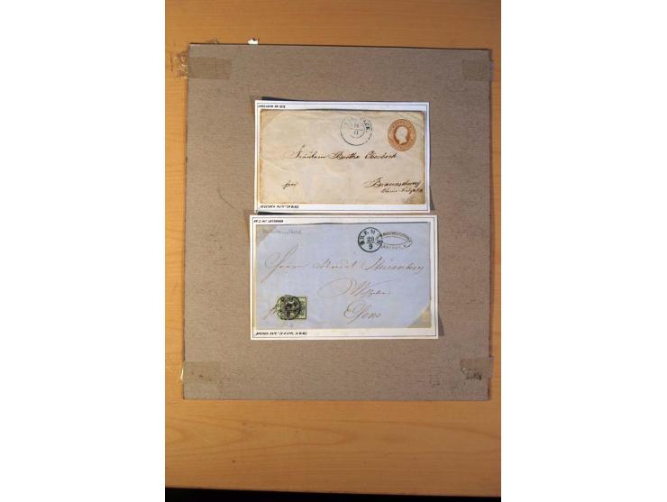 1785/1867, schöne alte Sammlung, beginnend mit diversen Vorphila- und unfrankierten Briefen, dabei bar bezahlter Brief nach M