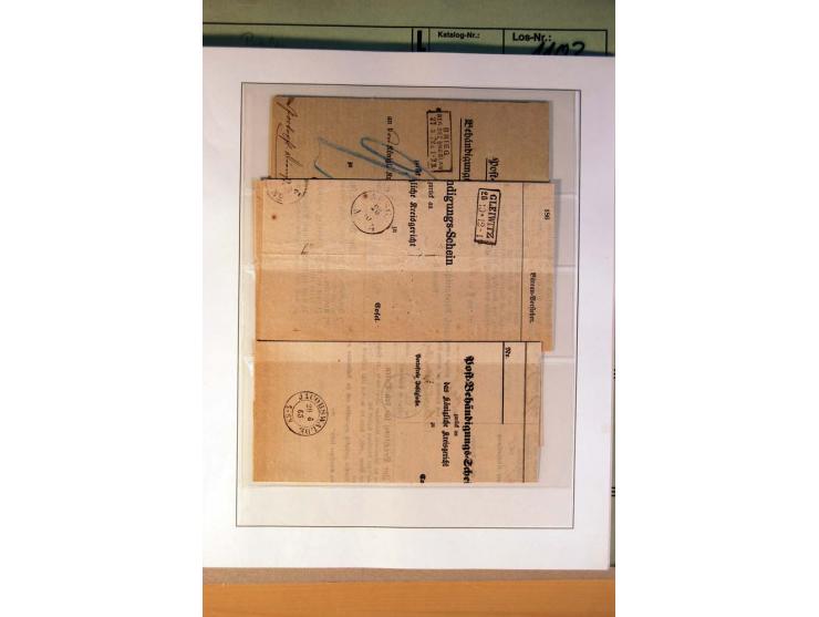 1819/67, ursprüngliche und im wesentlichen Brief- und Stempelsammlung ab Vorphila mit u.a. rotem L2 "No. 16 / Grande Armee", 