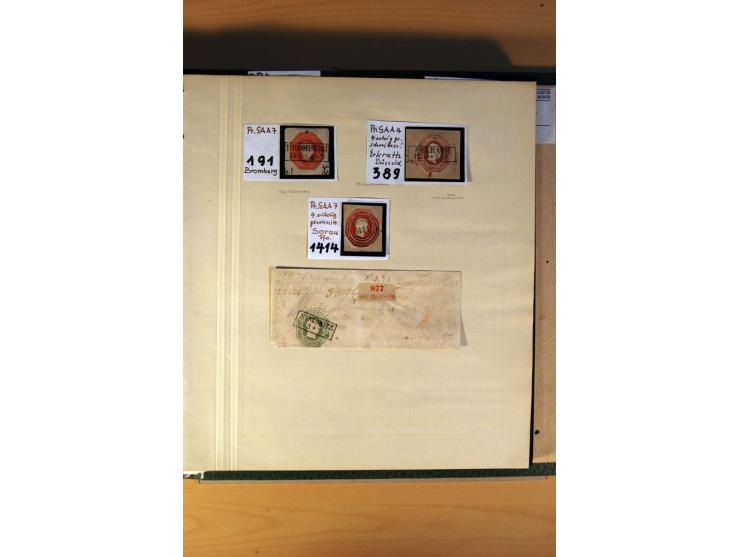 1819/67, ursprüngliche und im wesentlichen Brief- und Stempelsammlung ab Vorphila mit u.a. rotem L2 "No. 16 / Grande Armee", 