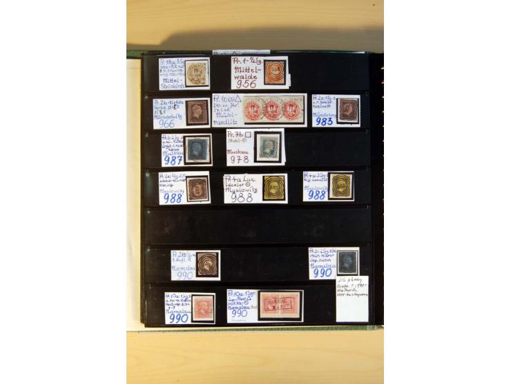 1819/67, ursprüngliche und im wesentlichen Brief- und Stempelsammlung ab Vorphila mit u.a. rotem L2 "No. 16 / Grande Armee", 