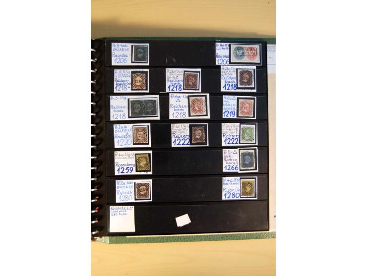 1819/67, ursprüngliche und im wesentlichen Brief- und Stempelsammlung ab Vorphila mit u.a. rotem L2 "No. 16 / Grande Armee", 