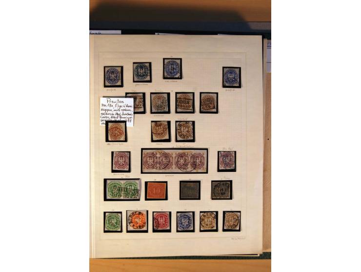 1819/67, ursprüngliche und im wesentlichen Brief- und Stempelsammlung ab Vorphila mit u.a. rotem L2 "No. 16 / Grande Armee", 
