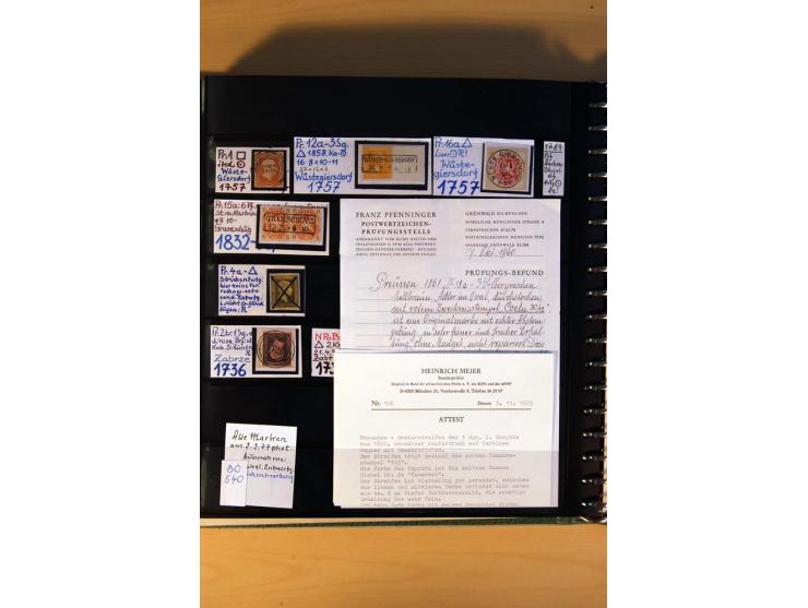1819/67, ursprüngliche und im wesentlichen Brief- und Stempelsammlung ab Vorphila mit u.a. rotem L2 "No. 16 / Grande Armee", 