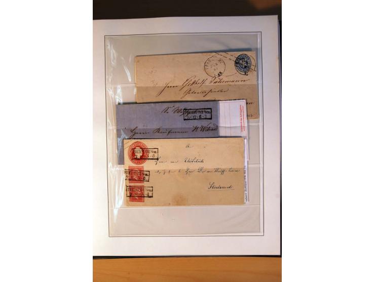 1819/67, ursprüngliche und im wesentlichen Brief- und Stempelsammlung ab Vorphila mit u.a. rotem L2 "No. 16 / Grande Armee", 