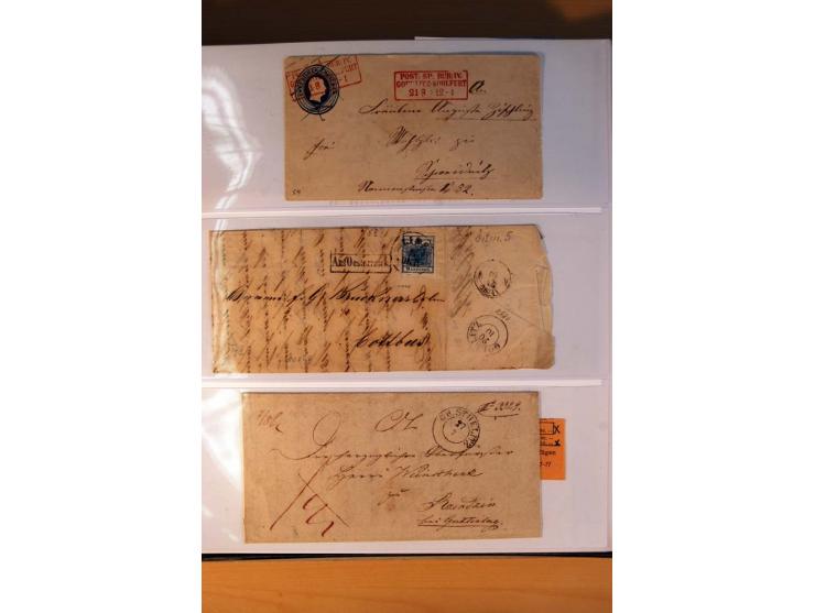 1819/67, ursprüngliche und im wesentlichen Brief- und Stempelsammlung ab Vorphila mit u.a. rotem L2 "No. 16 / Grande Armee", 