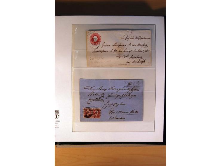 1819/67, ursprüngliche und im wesentlichen Brief- und Stempelsammlung ab Vorphila mit u.a. rotem L2 "No. 16 / Grande Armee", 