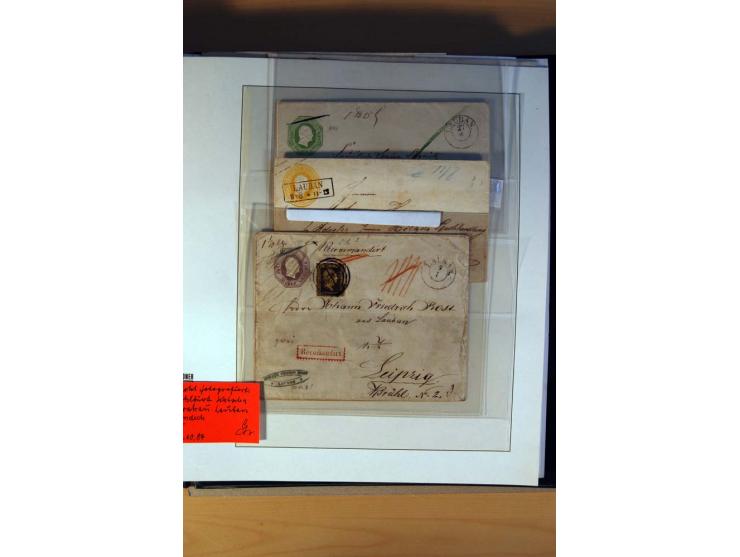 1819/67, ursprüngliche und im wesentlichen Brief- und Stempelsammlung ab Vorphila mit u.a. rotem L2 "No. 16 / Grande Armee", 
