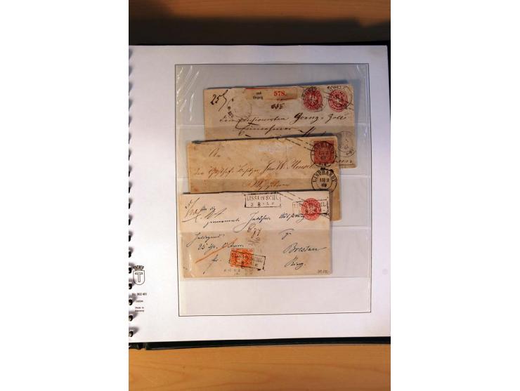1819/67, ursprüngliche und im wesentlichen Brief- und Stempelsammlung ab Vorphila mit u.a. rotem L2 "No. 16 / Grande Armee", 