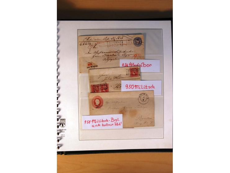 1819/67, ursprüngliche und im wesentlichen Brief- und Stempelsammlung ab Vorphila mit u.a. rotem L2 "No. 16 / Grande Armee", 