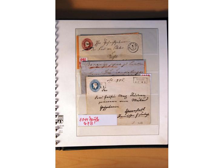 1819/67, ursprüngliche und im wesentlichen Brief- und Stempelsammlung ab Vorphila mit u.a. rotem L2 "No. 16 / Grande Armee", 