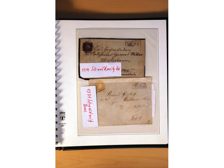 1819/67, ursprüngliche und im wesentlichen Brief- und Stempelsammlung ab Vorphila mit u.a. rotem L2 "No. 16 / Grande Armee", 