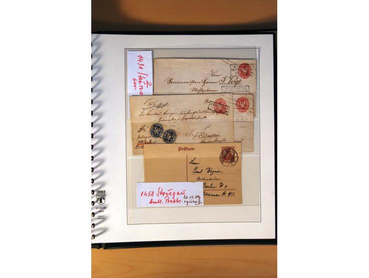 1819/67, ursprüngliche und im wesentlichen Brief- und Stempelsammlung ab Vorphila mit u.a. rotem L2 "No. 16 / Grande Armee", 