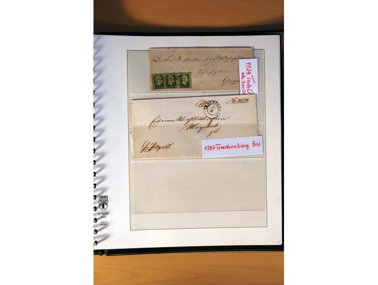 1819/67, ursprüngliche und im wesentlichen Brief- und Stempelsammlung ab Vorphila mit u.a. rotem L2 "No. 16 / Grande Armee", 