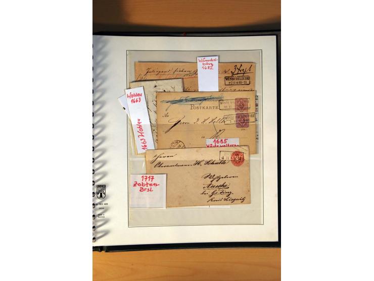 1819/67, ursprüngliche und im wesentlichen Brief- und Stempelsammlung ab Vorphila mit u.a. rotem L2 "No. 16 / Grande Armee", 
