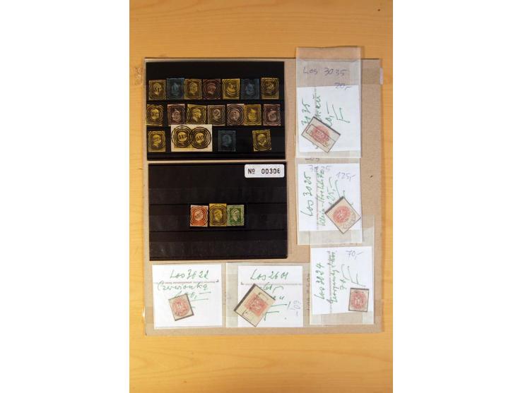 1819/67, ursprüngliche und im wesentlichen Brief- und Stempelsammlung ab Vorphila mit u.a. rotem L2 "No. 16 / Grande Armee", 